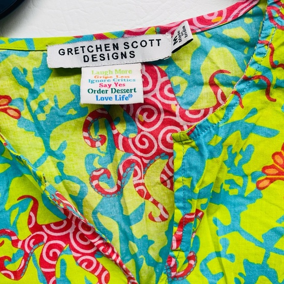 Gretchen Scott cotton tunic or beach coverup. Medium - Picture 2 of 6